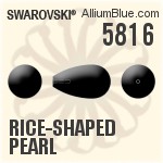5816 - しずく型・パール Rice-shaped Pearl