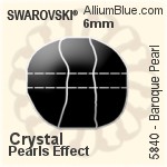 Swarovski Baroque Pearl (5840) 8mm - Crystal Pearls Effect