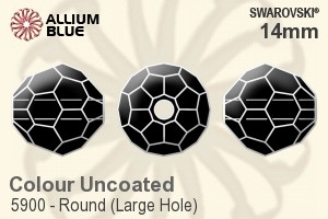 スワロフスキー Round (Large Hole) ビーズ (5900) 14mm - カラー（コーティングなし） - ウインドウを閉じる