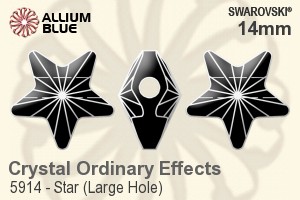 Swarovski Star (Large Hole) Bead (5914) 14mm - Crystal (Ordinary Effects) - Haga Click en la Imagen para Cerrar