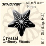 Swarovski Star (Large Hole) Bead (5914) 14mm - Colour (Uncoated)
