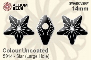 Swarovski Star (Large Hole) Bead (5914) 14mm - Colour (Uncoated) - 关闭视窗 >> 可点击图片