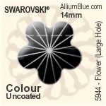 スワロフスキー Flower (Large Hole) ビーズ (5944) 14mm - クリスタル （オーディナリー　エフェクト）
