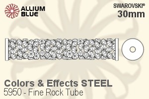 施华洛世奇 Fine Rock Tube 串珠 (5950) 30mm - 颜色 钢