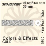 Swarovski Fine Rock Tube Bead (5950) 15mm - Colors & Effects STEEL