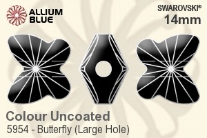 Swarovski Butterfly (Large Hole) Bead (5954) 14mm - Colour (Uncoated) - 关闭视窗 >> 可点击图片