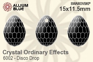 Swarovski Disco Drop Pendant (6002) 15x11.5mm - Crystal Effect - Click Image to Close