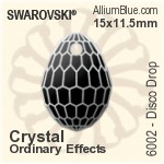Swarovski Disco Drop Pendant (6002) 15x11.5mm - Clear Crystal