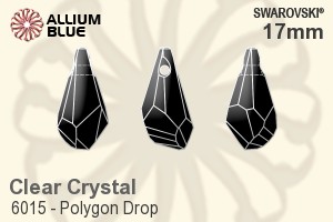 スワロフスキー Polygon Drop ペンダント (6015) 17mm - クリスタル - ウインドウを閉じる