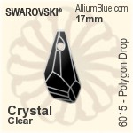 Swarovski Polygon Drop Pendant (6015) 21mm - Crystal Effect