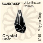 Swarovski Polygon Drop Pendant (6015) 50mm - Colour (Uncoated)