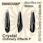 施华洛世奇 Grand Crystalactite (局部磨砂) 吊坠 (6016/G) 56mm - 白色（半涂层） PROLAY