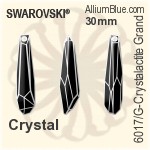 Swarovski Crystalactite Grand (Partly Frosted) Pendant (6017/G) 30mm - Crystal Effect
