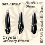 Swarovski Crystalactite Grand (Partly Frosted) Pendant (6017/G) 30mm - Crystal Effect PROLAY