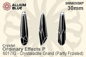 施華洛世奇 Crystalactite Grand (局部磨砂) 吊墜 (6017/G) 30mm - 白色（半塗層） PROLAY - 關閉視窗 >> 可點擊圖片