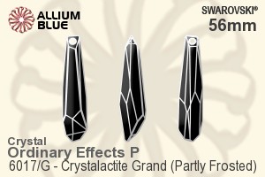 施華洛世奇 Crystalactite Grand (局部磨砂) 吊墜 (6017/G) 56mm - 白色（半塗層） PROLAY