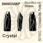 Swarovski Crystalactite Petite (Partly Frosted) Pendant (6019/G) 35mm - Crystal Effect