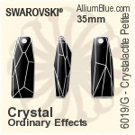 Swarovski Crystalactite Petite (Partly Frosted) Pendant (6019/G) 35mm - Clear Crystal