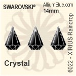 Swarovski XIRIUS Raindrop Pendant (6022) 24mm - Clear Crystal