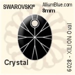 スワロフスキー XILION Oval ペンダント (6028) 8mm - クリスタル