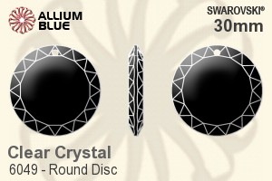 Swarovski Round Disc Pendant (6049) 30mm - Clear Crystal