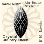 施华洛世奇 XILION Rose Rimmed 平底烫石 (2029) SS20 - Clear Crystal With Aluminum Foiling
