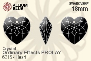 Swarovski Heart Pendant (6215) 18mm - Crystal Effect PROLAY