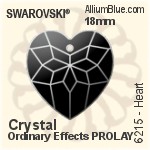 Swarovski Heart Pendant (6215) 18mm - Clear Crystal