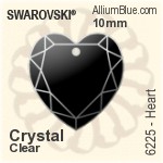 Swarovski Heart Pendant (6225) 28mm - Clear Crystal