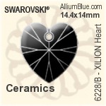 Swarovski XILION Heart Pendant Ceramic (6228/B) 14.4x14mm - Ceramics