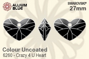 Swarovski Crazy 4 U Heart Pendant (6260) 27mm - Colour (Uncoated)