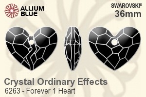 Swarovski Forever 1 Heart Pendant (6263) 36mm - Crystal (Ordinary Effects) - 关闭视窗 >> 可点击图片