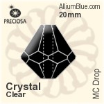 Preciosa MC Drop (6302) 20mm - Metal Coating