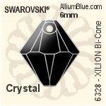 PREMIUM Fine Rock Tube Bead (PM5951) 15mm - Crystal Effect