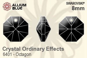 Swarovski Octagon Pendant (6401) 8mm - Crystal Effect - Click Image to Close