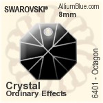 Swarovski Octagon Pendant (6401) 12mm - Colour (Uncoated)
