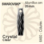 Swarovski XILION Triangle Pendant (6628) 8mm - Crystal Effect