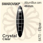 Swarovski Ellipse Pendant (6470) 40mm - Colour (Uncoated)