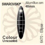 スワロフスキー Ellipse ペンダント (6470) 40mm - カラー（コーティングなし）