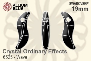スワロフスキー Wave ペンダント (6525) 19mm - クリスタル（オーディナリー　エフェクト） - ウインドウを閉じる