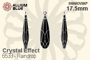 施华洛世奇 Raindrop 吊坠 (6533) 17.5mm - 白色（半涂层）