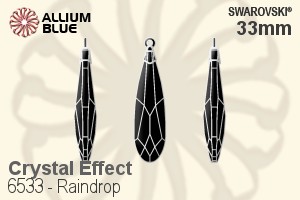 Swarovski Raindrop Pendant (6533) 33mm - Crystal Effect - Click Image to Close
