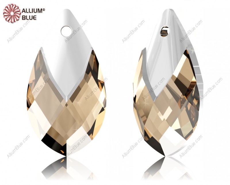 SWAROVSKI #6565 Metallic Cap Pear-shaped