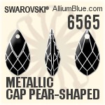 6565 - Metallic Cap Pear-shaped