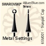 Swarovski Trumpet Cap For Pendant (65M001) 11.5mm - Metal Settings