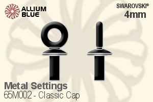 スワロフスキー Classic Cap For ペンダント (65M002) 4mm - Metalファンシーストーン石座 - ウインドウを閉じる