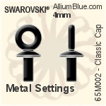 スワロフスキー Classic Cap For ペンダント (65M002) 4.5mm - Metalファンシーストーン石座