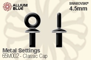 スワロフスキー Classic Cap For ペンダント (65M002) 4.5mm - Metalファンシーストーン石座 - ウインドウを閉じる