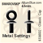 スワロフスキー Classic Cap For ペンダント (65M002) 4mm - Metalファンシーストーン石座