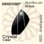 Swarovski Avant-grade Pendant (6620) 40mm - Colour (Uncoated)